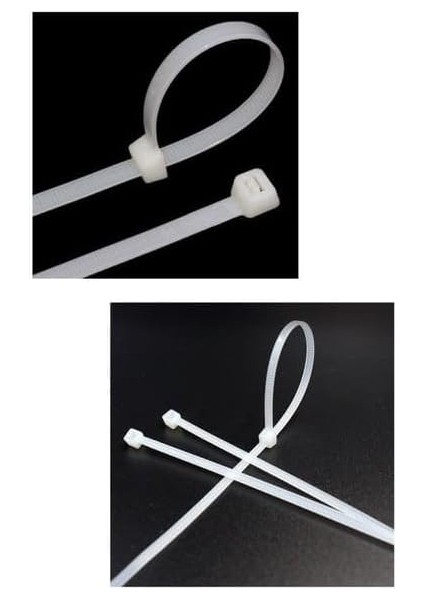 8X300 Beyaz Kablo Bağı & Plastik Kelepçe & Kelepçe 100 Adet (Paket) modelleri