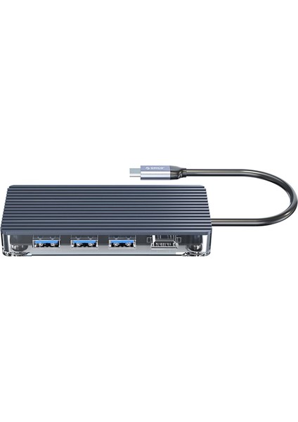 6 Portlu USB 3.0 HDMI 4K@30Hz Tf/sd Kart Okuyucu Çoklayıcı Hub Gri