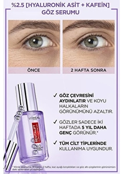 Revitalift Filler Göz Serumu Koyu Halkaları Azaltan 20 ml Kalem Tipi Aydınlatıcı modelleri
