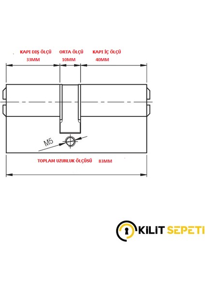 MTL600 Tuzaklı Kapı Bareli 33+10+40=83 mm fiyatları