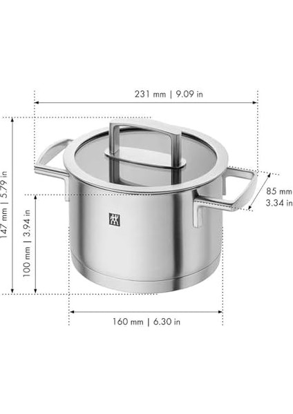 Sığ Tencere, 16 Cm, Yuvarlak, 18/10 Paslanmaz Çelik modelleri