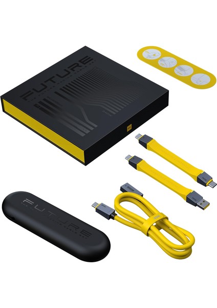 The Future 4-In-1 Usb-C To Usb-C Modüler Uzayabilen 1m 40GBPS 8k Destekli 240W Pd 3.1 Usb4 Süper Hızlı Şarj/ Kablo Seti