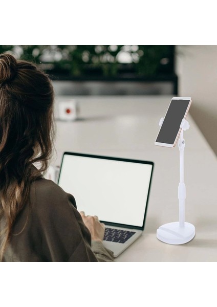 Buğz Masa Üstü Tablet ve Telefon Tutucu Plastik Aparat Beyaz Telefon Standı fırsatları