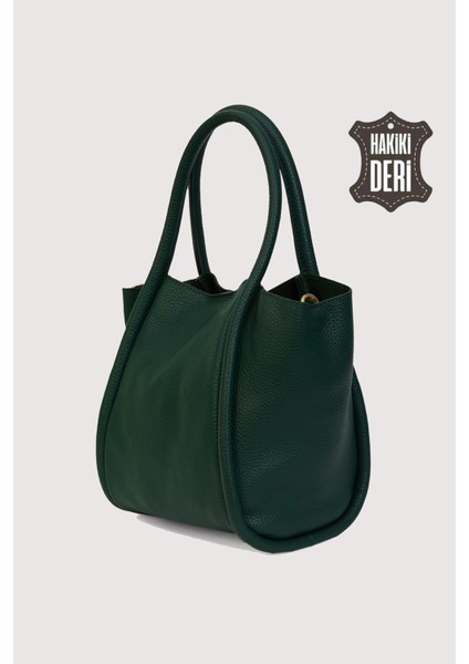 Hakiki Deri Kadın Organizerlı El Çantası Yeşil SMR9206-2 fırsatları