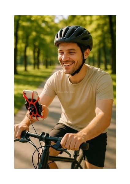 Destekli, Bisiklet Telefon Tutucu, 360° Döner Ayarlı, Titreşim Engelleyici, Silikon Emniyet Kemerli, Gidon Üzerine Montajlı, Uyumluluklu, Abs Malzeme, Güvenli Sürüş I modelleri