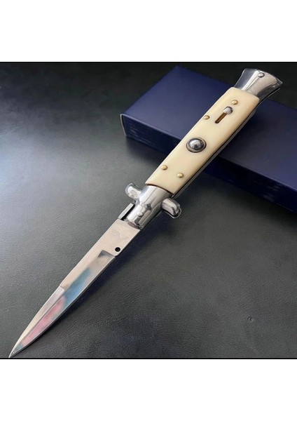 alsepeteavm 25 cm kemik kabze kılıfı ıtalyan kamp çakısı