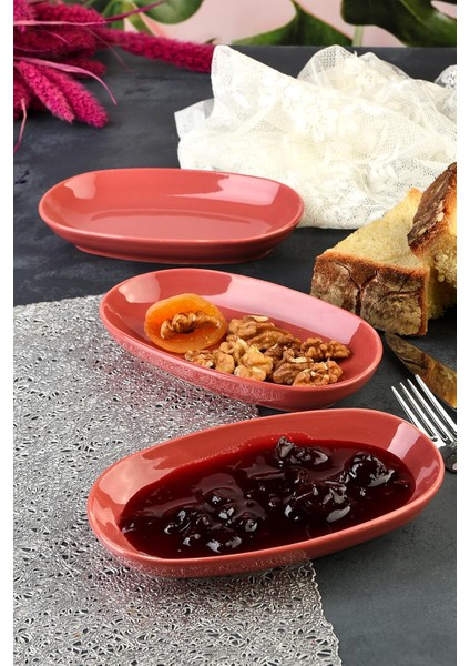 Adet Yeni Özgün Tasarım Özgün Fırın Çerez Sunum ve Kahvaltı Seti (Bordo)