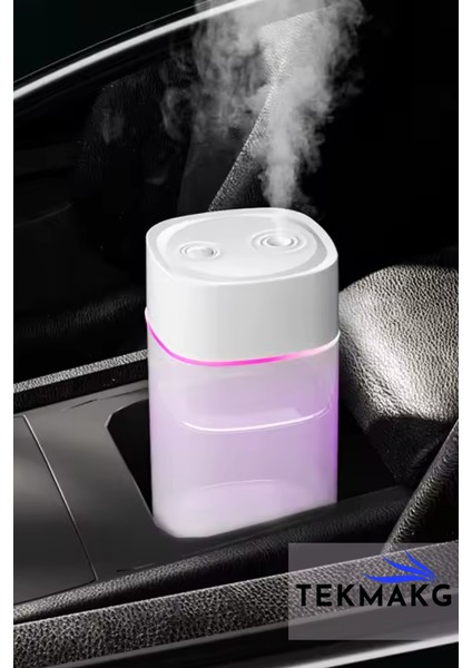400 ml Büyük Kapasiteli Taşınabilir Hava Nemlendirici, Ultrasonik Soğuk Buhar Makinesi, Rgb LED Işıklı Aroma Difüzörü, Araç Oto ve Ev Ofis Uyumlu, Micro USB