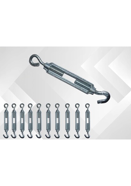 Kanca M6 Yük Halat Gerdirme Galvanizli (10 Adet)