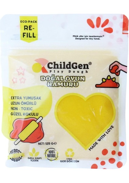 Oyun Hamuru Sarı Vakumlu Kartuş Paket