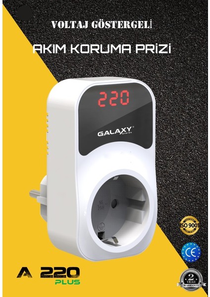 A220 Plus Dijital Ekranlı Akım Koruma Prizi