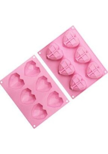 Kalp Çikolata Kalıbı, Mum ve Sabun Kalıbı 6&apos;li ECMELNM734