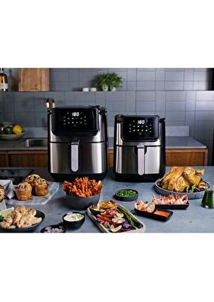 E6AF1-4ST Yağsız Fritöz 3,4 lt Kapasite Tek Hazne Isı Ayarı Özelliği ile