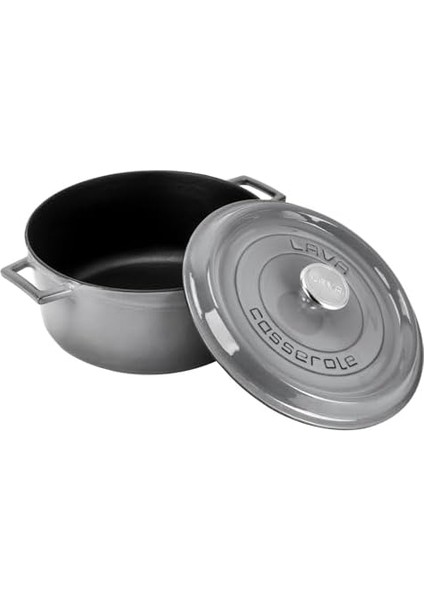 Metal Premium Serisi - Döküm Yuvarlak Tencere, 28 Cm, Majolik Gri fiyatları