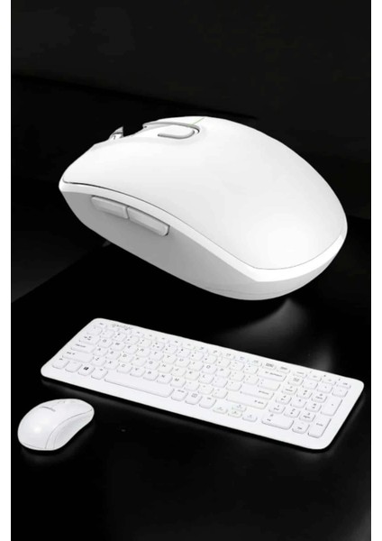 Buğz Beyaz Kablosuz Klavye Fare Seti Kablosuz Fare USB Alıcı Pc Uyumlu fiyatları