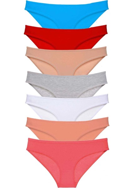 7 Adet Süper Eko Set Likralı Kadın Slip Külot Set 5