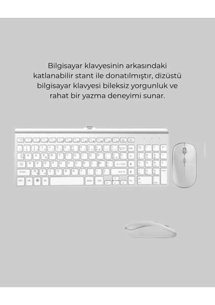Buğz Kablosuz Klavye Mouse Takımı - Ergonomik, Sessiz ve Enerji Tasarruflu indirimleri