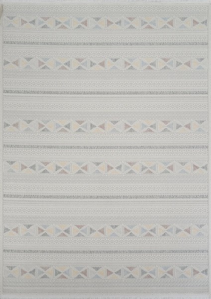 Moda 1132 Renkli Iskandinav Desen Modern Tasarım Polyester Yolluk Salon Mutfak Halısı