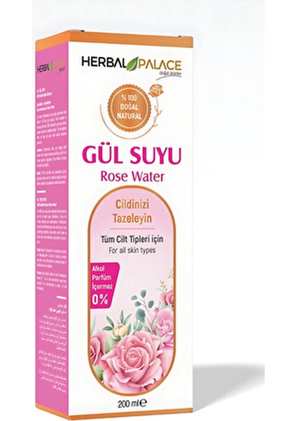 Gül Suyu %100 Saf Tonik Tüm Cilt Tipleri İçin 200 ml Doğal İçerik fiyatları