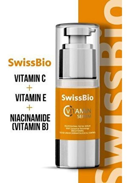 C Vitamini Serumu Aydınlatıcı ve Ton Eşitleyici Etki 30 ml Tüm Cilt Tipleri İçin