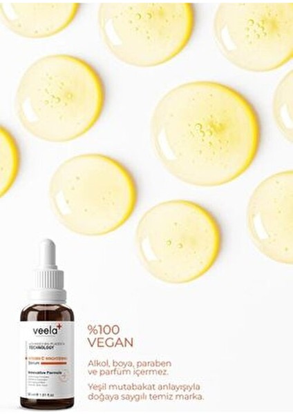 Cilt Serumu Aydınlatıcı Yaşlanma Karşıtı Leke Önleyici 30 ml C Vitamini İçerir