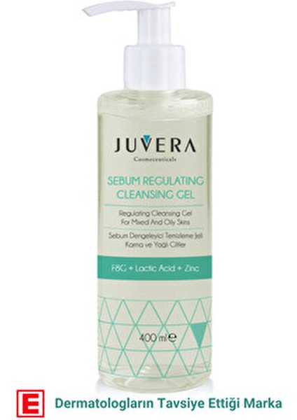 Sebum Dengeleyici Temizleme Jeli Yağlı Ciltler İçin Çinko ve Laktik Asit 400 ml fırsatları