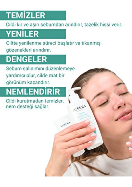 Sebum Dengeleyici Temizleme Jeli Yağlı Ciltler İçin Çinko ve Laktik Asit 400 ml