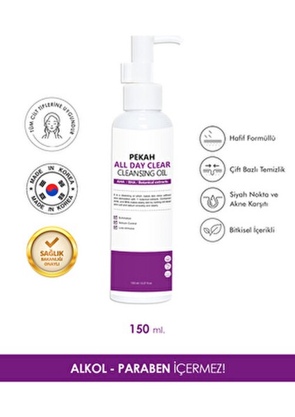 Günlük Makyaj Temizleme Yağı Akne Karşıtı Etkiyle Tüm Cilt Tipleri İçin 150 ml