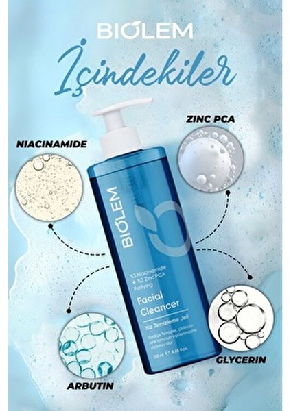 Yüz Temizleme Jeli Canlandırıcı Etkiyle Tüm Cilt Tiplerine Uygun 250 ml B5 Vitamini İçerir