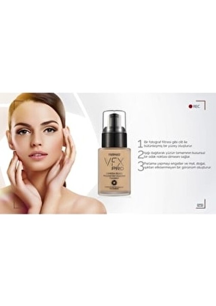 Vfx Pro Camera Ready Fondöten Tüm Cilt Tipleri İçin Arındırıcı Etki 100 ml modelleri