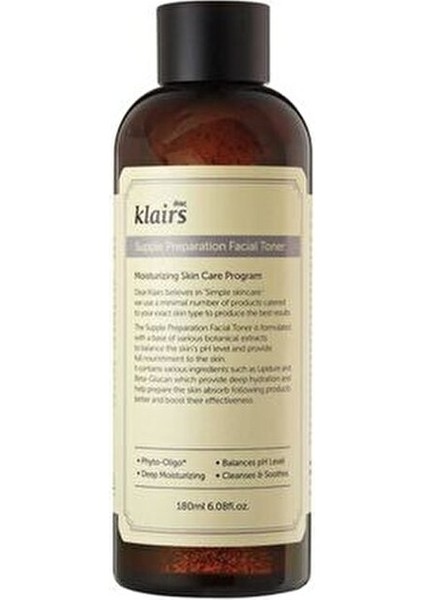 Supple Preparation Tonik Tüm Cilt Tipleri İçin Derin Nemlendirme 180 ml fiyatları