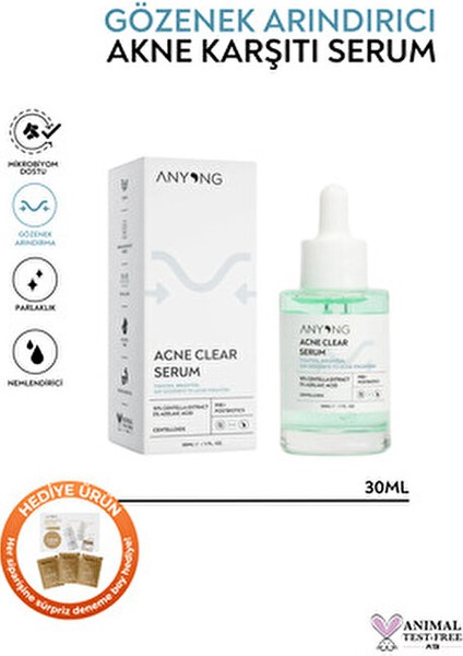 Akne Karşıtı Serum Centella Asiatica İçeren 30 ml Akneli Ciltler İçin Etkili fiyatları