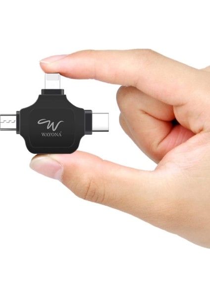 4&apos;ü 1 Arada Otg Bellek Konnektörü, Otg, Siyah