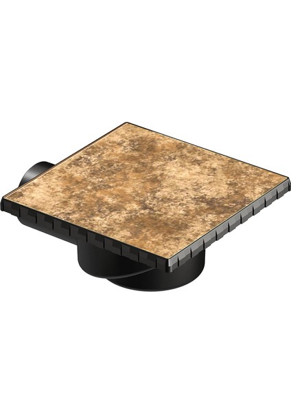 V- Kare 5606985 Duş Kanalı, Yandan Çıkışlı, 15X15 Cm, Dk 700 Kapak, Mat Krom