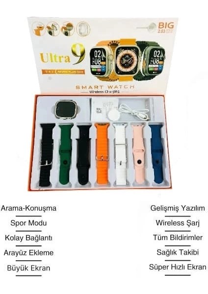 Buğz Akıllı Saat Bluetooth Bağlantılı 2.09 Inç Hd Ekran ve Çok Yönlü Sağlık Takibi modelleri