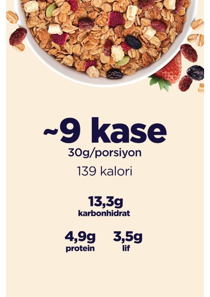Protein Granola -Kırmızı Meyveler 270g x 3 modelleri