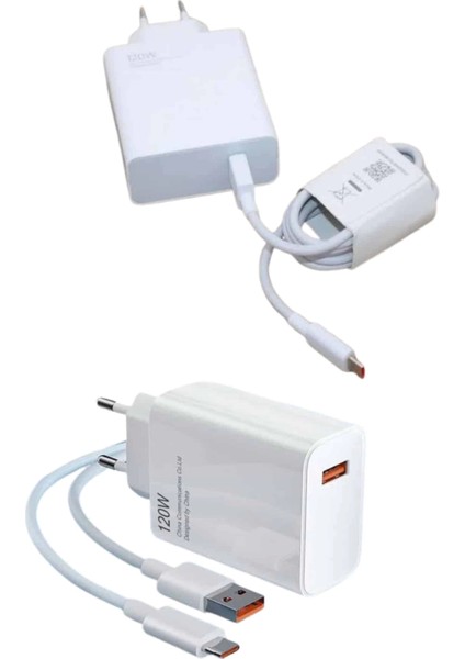 Buğz 120 Watt Turbo Hızlı Şarj Aleti Seti Hızlı Şarj Adaptörü Beyaz indirimleri