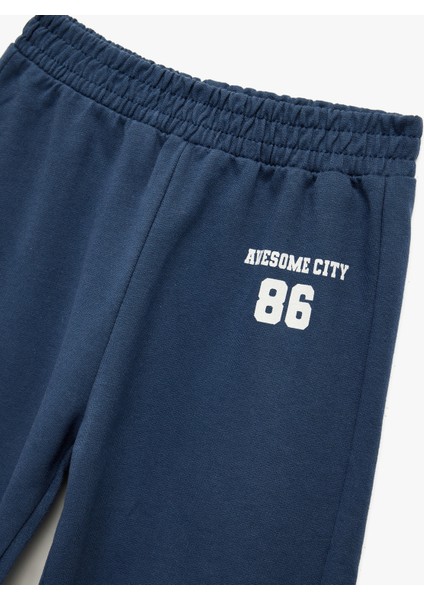 Şardonlu Çiçek Baskılı Pamuklu Geniş Paça Eşofman Altı modelleri