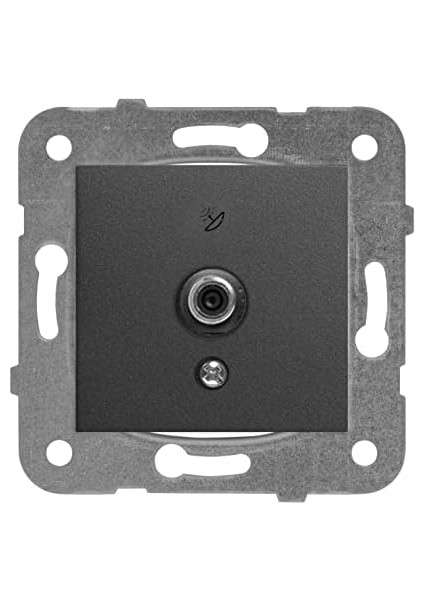 Novella Füme F Konnektör 10 Db Mekanizma, Düğme Kapak Uydu Prizi fiyatları