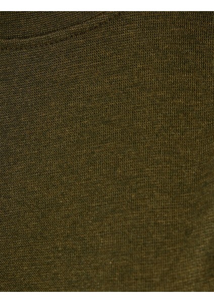 Bisiklet Yaka Rahat Kalıp Uzun Kollu Crop Body