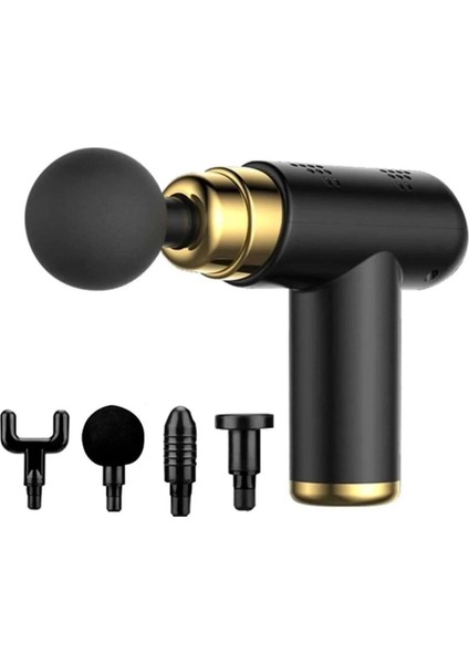 Buğz 4 Başlıklı USB Şarj Olabilen Masaj Tabancası