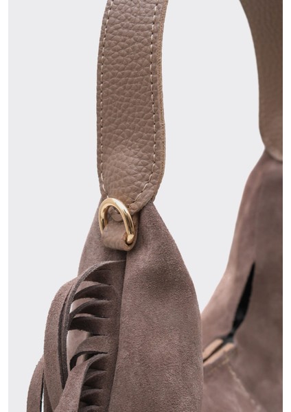 SÇ487 Vizon Süet Hakiki Deri Kol Kadın Çanta indirimleri