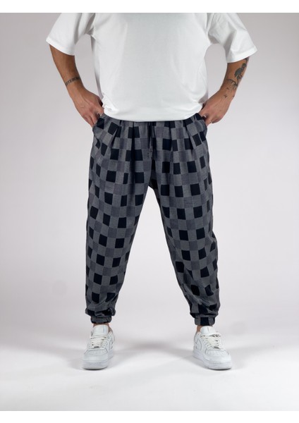 Dama Desenli Pileli Yarım Şalvar COC1022