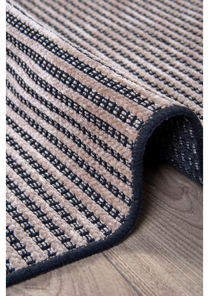 Bej Siyah Şönil Kilim Halı – Hasır Dokulu, Yıkanabilir, Kaymaz Taban, Salon, Oturma ve Çocuk Odası Yolluk fırsatları