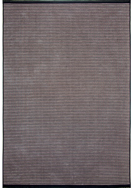 Bej Siyah Şönil Kilim Halı – Hasır Dokulu, Yıkanabilir, Kaymaz Taban, Salon, Oturma ve Çocuk Odası Yolluk