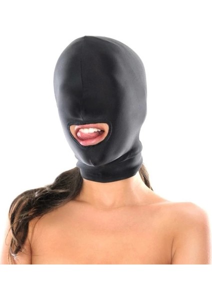 Etkili Fantasy Open Mouth Hood Spandex Kumaştan Ağzı Açık Maskesiyah