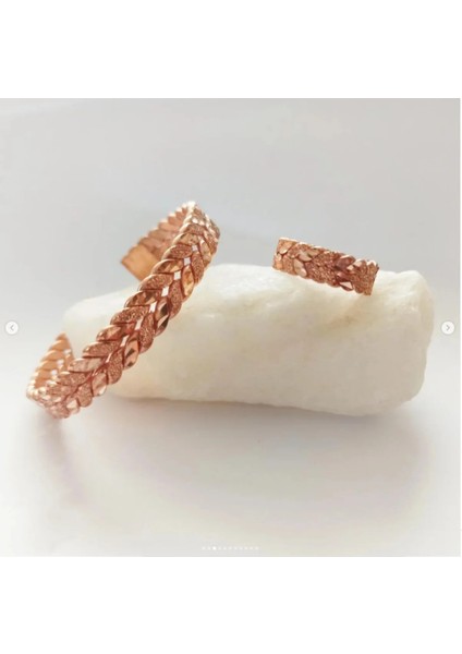 Bakır Bileklik- Yüzük Set modelleri