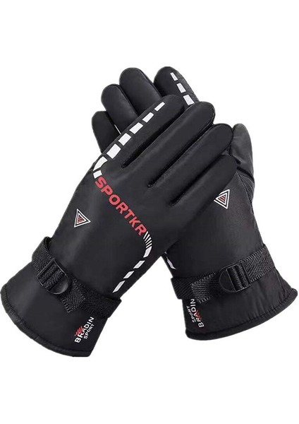 Erkek Isıtmalı Eldiven, Kalınlaştırılmış Bisiklet Eldiveni, Kışlık Kayak Eldiveni, Model, Geçirmez, Kaymaz Dağcılık Eldiveni (Yurt Dışından)