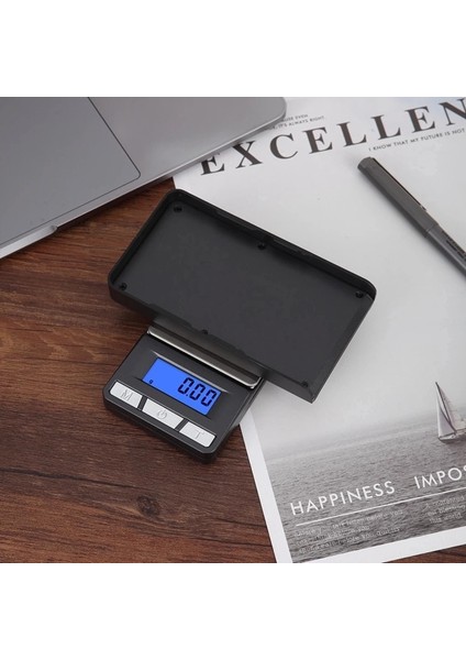 Buğz LCD Ekran Elektronik Hesap Makineli Hassas Dijital Takı Altın Gram Ölçer Terazi (500G 0.1g)