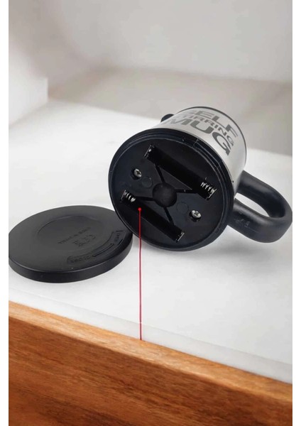 Buğz Yazılı Mug Kupa Karıştırıcı Özelliği ve Paslanmaz Çelik